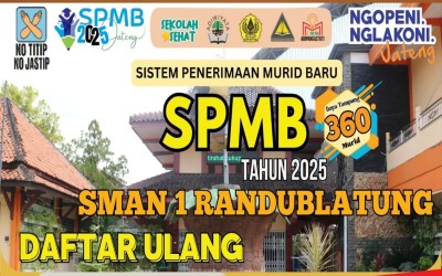 Partisipasi Daftar Ulang SPMB 2025 di SMAN 1 Randublatung mencapai 100%
